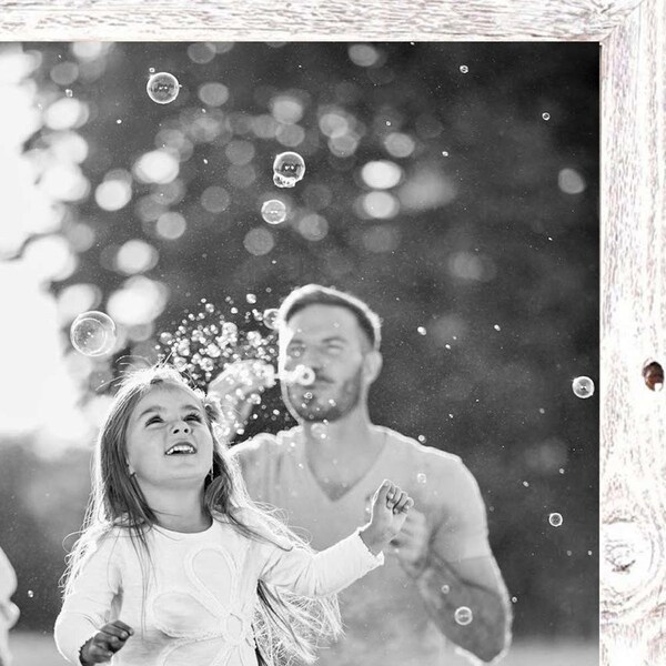 Homeroots 8 x 9 in. Rustic White Washed Grey Picture Frame - 380360