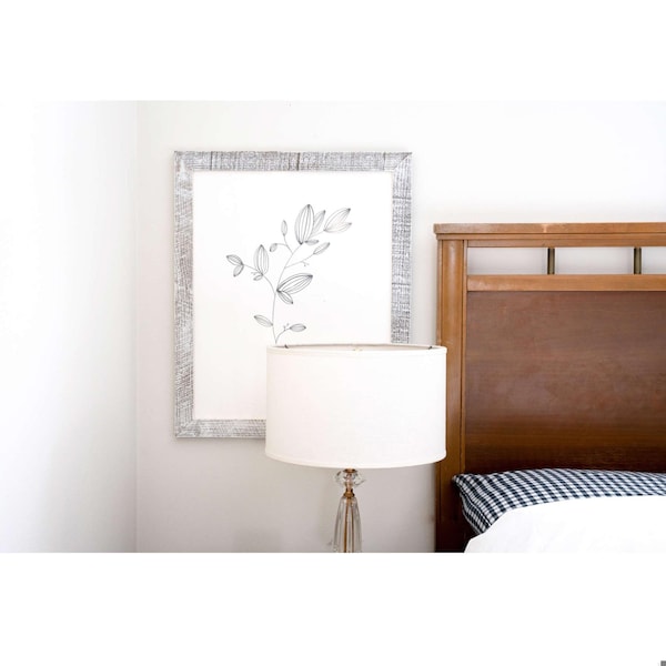 Homeroots 8 x 9 in. Rustic White Washed Grey Picture Frame - 380360