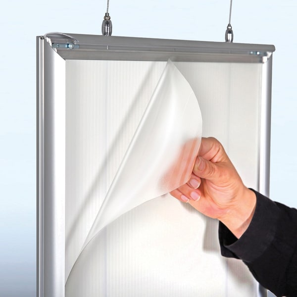 Azar Displays 24''W x 36''H Double-Sided Hanging Snap Frame - 300416
