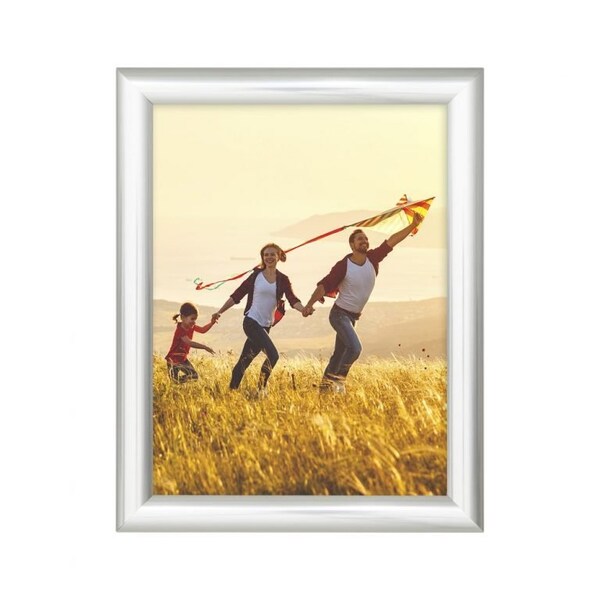 M&T Displays Snap Frame 8.5 in. X 11 in. Poster Size, 1 in. Chrome, Mitred Corner - UCN255K081X5000