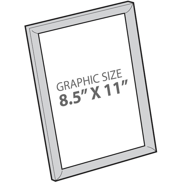 Azar Displays Counter Snap Poster Frame 8.5'' x 11'' Portrait/Landscape Sign Holder with Plastic Frame, 4PK - 300332-BLK-4PK