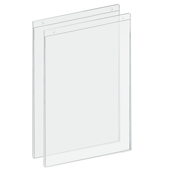 Azar Displays Clear Acrylic Wall Hanging Frame 11'' Wide x 17'' High- Vertical/Portrait, 2PK - 162708-2PK