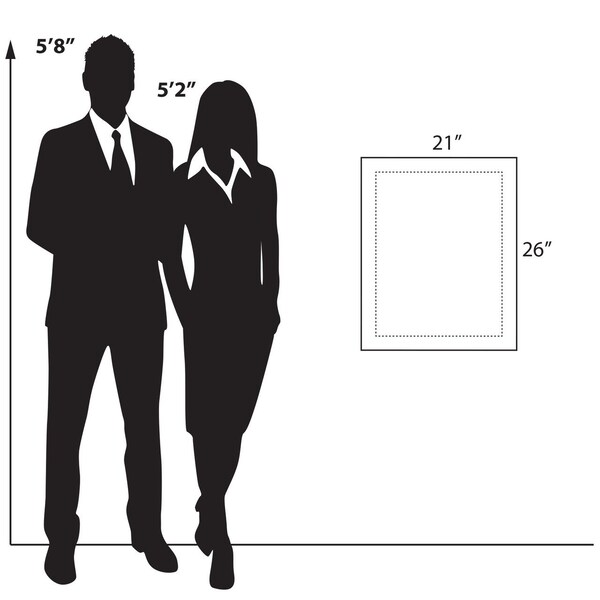 Azar Displays Floating Acrylic Wall Frame with Black Stand Off Caps - 105528-BLK