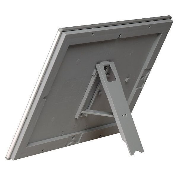 M&T Displays Opti Frame 8.5 in. X 11 in.  Poster Size 1 in. Silver Color Profile, Mitred Corner, w/Back Support - UCP255N181X2990