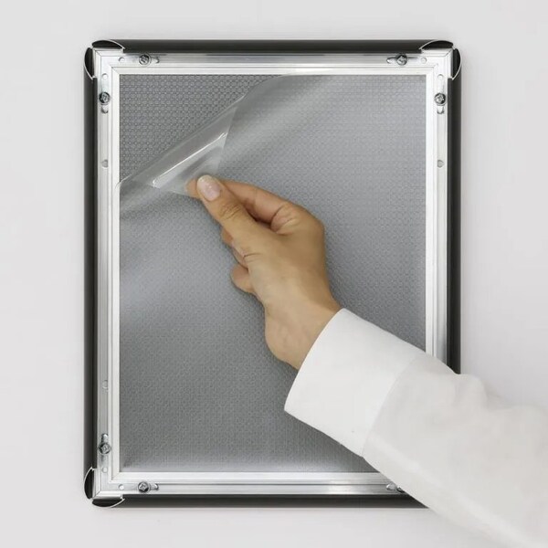 M&T Displays Snap Frame 8.5 in. X 11 in. Poster Size, 1 in. Black, Mitered Corner - UCN255B081X7991