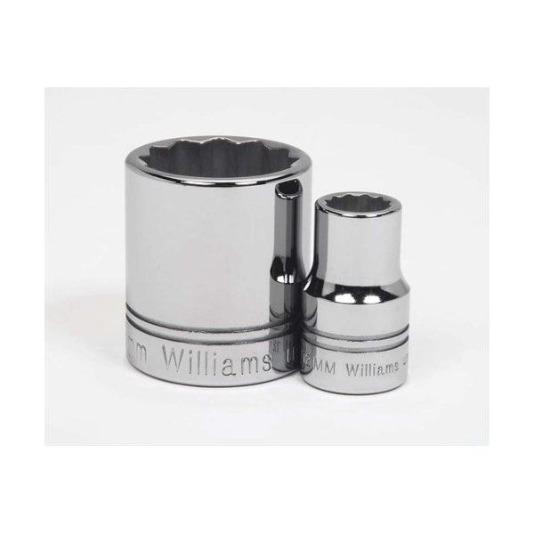 Williams Socket, 11/2 Inch OAL, Shallow, 1/2 Inch Dr, 15 MM Size - JHWSTM-1215