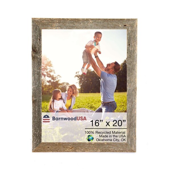 Barnwoodusa Rustic Farmhouse Reclaimed 16x20 Picture Frame (Weathered Gray) - 672713212676