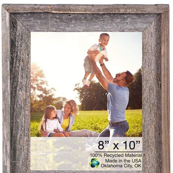 Homeroots 8 x 10 in. Natural Weathered Gray Picture Frame - 379899