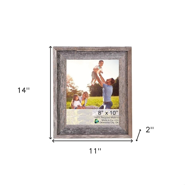 Homeroots 8 x 10 in. Natural Weathered Gray Picture Frame - 379899
