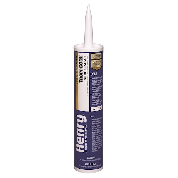 Henry Henry Tropic-Cool 884 White Silicone Sealant 10 oz - HE884004