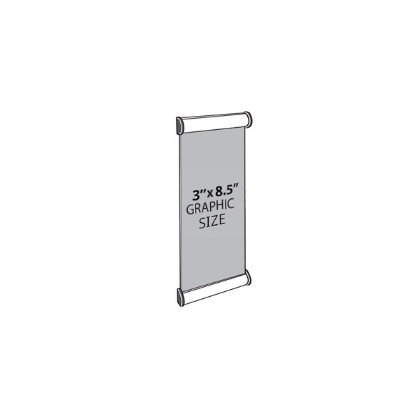 Azar Displays 3'' x 8.5'' Vertical/Horizontal Door Sign Snap Frame, 10PK - 300192