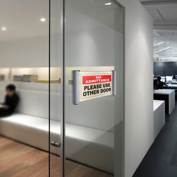 Azar Displays 3'' x 8.5'' Vertical/Horizontal Door Sign Snap Frame, 10PK - 300192