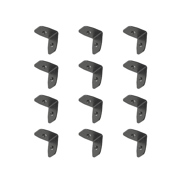 Nuvo Iron BLACK GALVANIZED STEEL 2in TRADITIONAL RAFTER CLIPS, 12PK - RC3