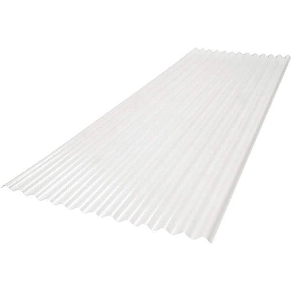Ejoy 72 in. L x 21 in. W Corrugated Polycarbonate Plastic Curvy Clear Roof Panel - PVCROOFSHEET_CURVYCLEAR_1PC