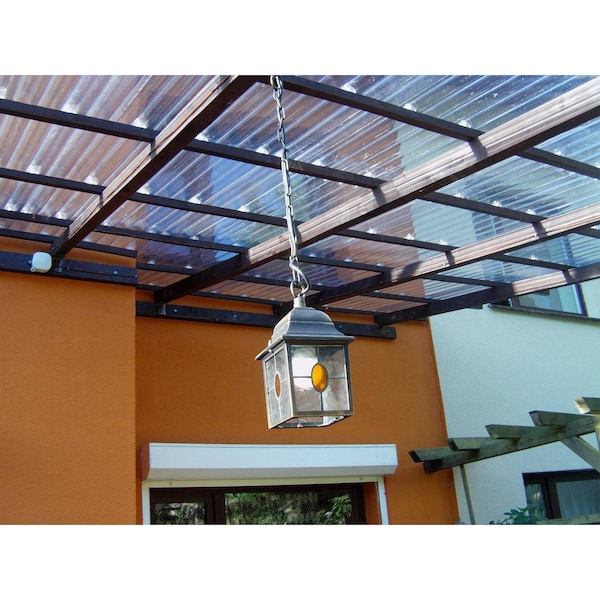 Ejoy 72 in. L x 21 in. W Corrugated Polycarbonate Plastic Curvy Clear Roof Panel - PVCROOFSHEET_CURVYCLEAR_1PC