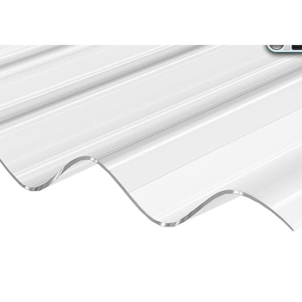 Ejoy 72 in. L x 21 in. W Corrugated Polycarbonate Plastic Curvy Clear Roof Panel - PVCROOFSHEET_CURVYCLEAR_1PC