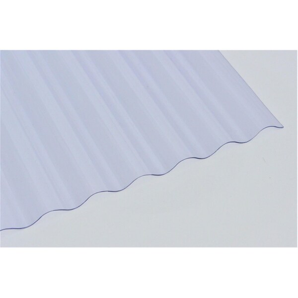 Ejoy 20in W x 72in L Polycarbonate Roof Panel in Clear, 6PK - 72X20WAVYROOFPANEL_6PC