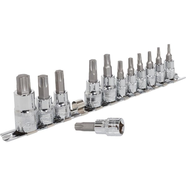 Channellock 1/4 In., 3/8 In., 1/2 In. Drive 6-Point Torx Bit Socket Set 12-Piece - 371106