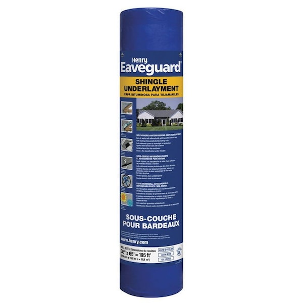 Bakor Henry Henry 3 ft. W X 65 ft. L Fiberglass Self-Adhesive Shingle Underlayment Blue - HE740916