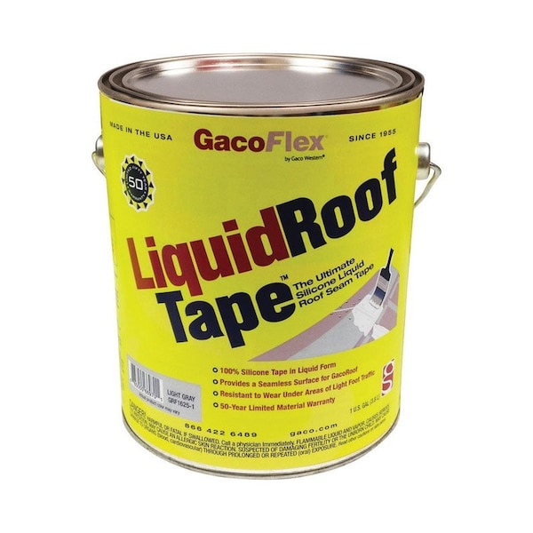 Gaco Western GacoFlex Light Gray Silicone Roof Tape 1 gal - GACLTAPE1