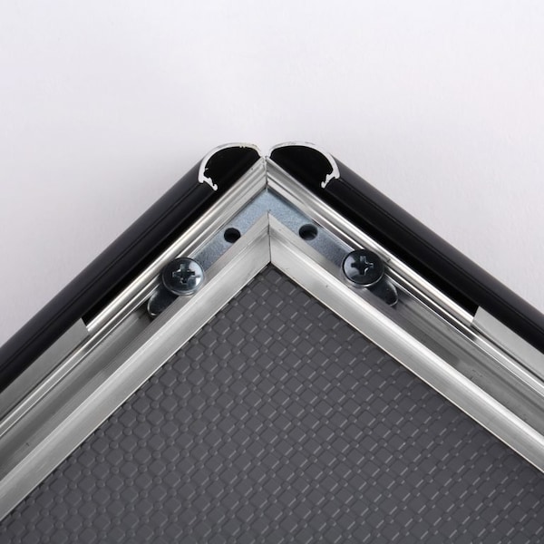 M&T Displays Snap Frame 14 in. X 22 in. Poster Size, 1 in. Silver, Mitred Corner - UCN255N014X2990