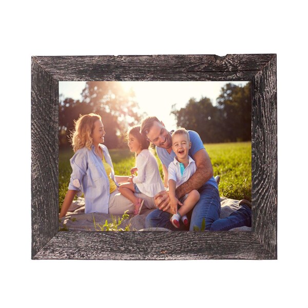 Homeroots 8.5 x 11 in. Rustic Farmhouse Black Wood Picture Frame - 386568