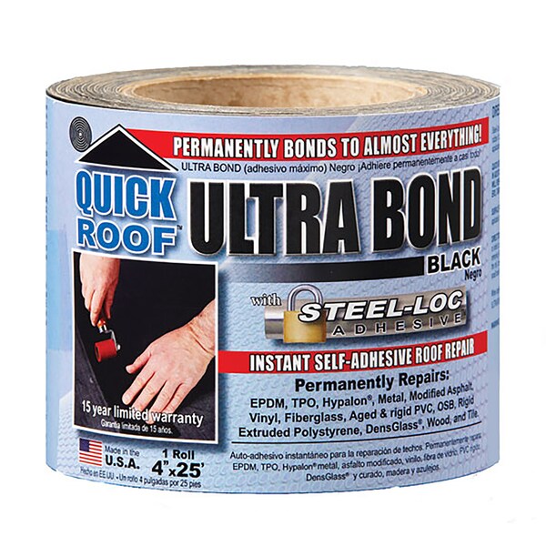 Cofair Quick Roof Ultra Bond, Black, 4"X25' - UBB425