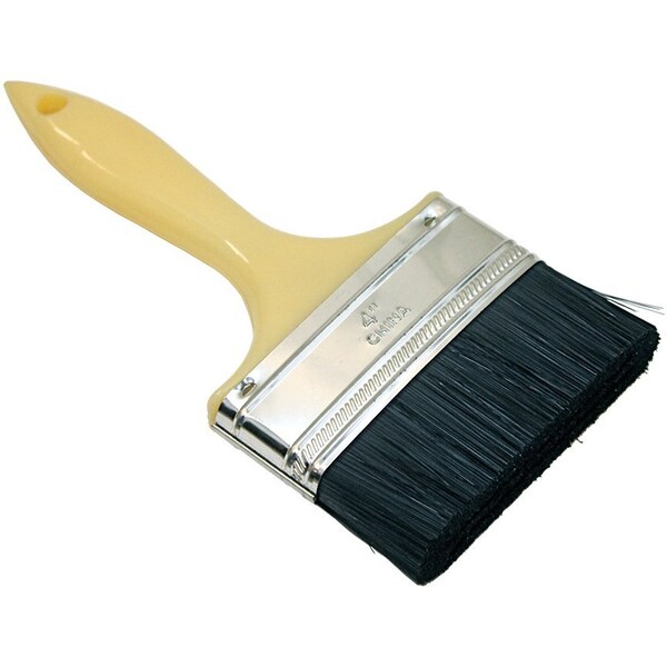 The Brush Man 4 in Roofers Adhesive Brush, Very Stiff 1-1/2 in Synthetic Fill, 12PK - PB4SP