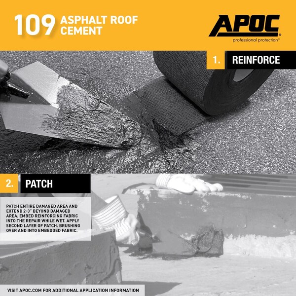 Apoc APOC Black Asphalt Roof Cement 10 oz - AP-1099