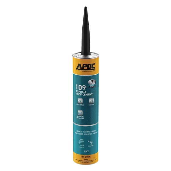 Apoc APOC Black Asphalt Roof Cement 10 oz - AP-1099