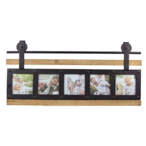 Youngs 4 x 4 in. Metal Photo Frames with Barn Door Look Hanger - 20343