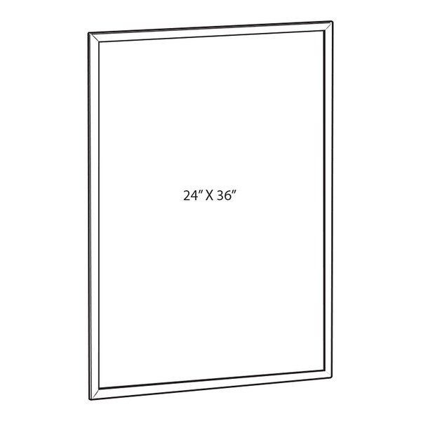 Azar Displays 24''W x 36''H Vertical/Horizontal Weatherproof Poster Snap Frame - 300234-SLV