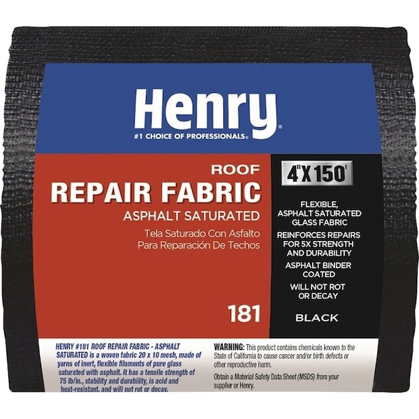 Henry No-Groove Siding Panel, 150 ft L, 4 in W, Asphalt Saturated Glass, Black - HE181195