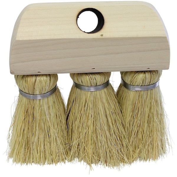The Brush Man 3-Knot Roofing Brush, 4-1/4 in Tampico Trim, 12PK - R3KT