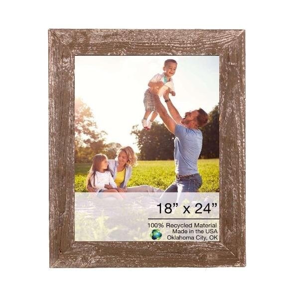 Homeroots 18 x 24 in. Rustic Farmhouse Espresso Wood Picture Frame - 386523