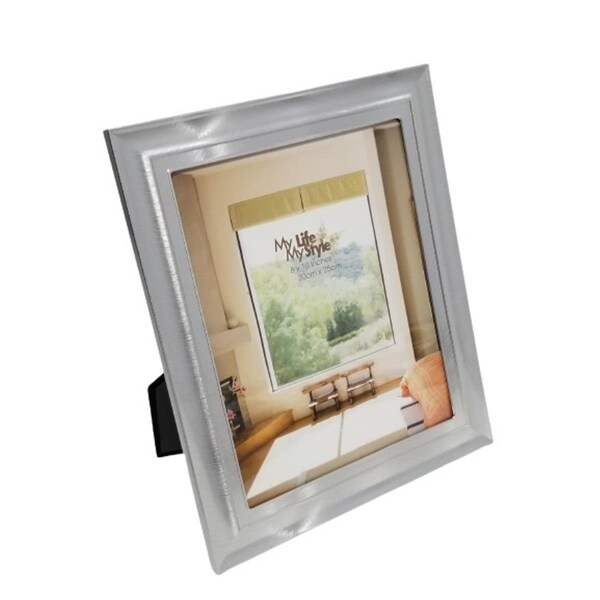 Jiallo 8 x 10 in. Aluminium Photo Frame Silver - EG20-358