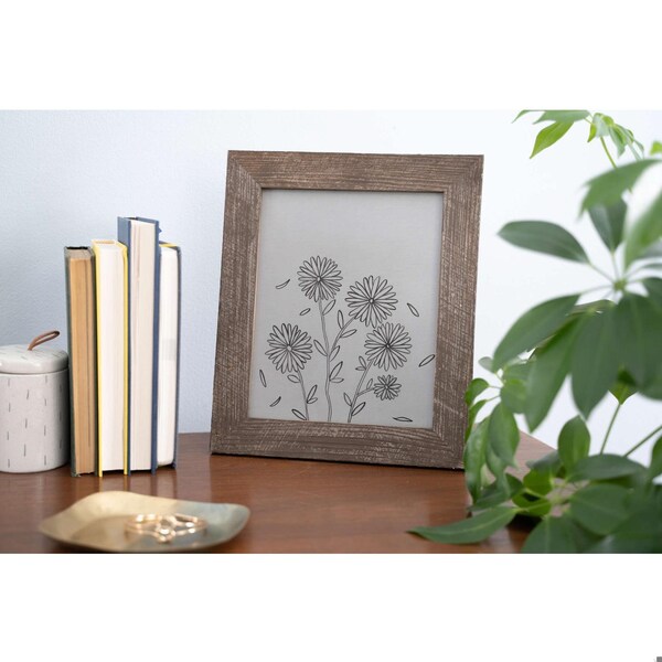 Homeroots 24 x 30 in. Rustic Farmhouse Brown Wood Picture Frame - 386549