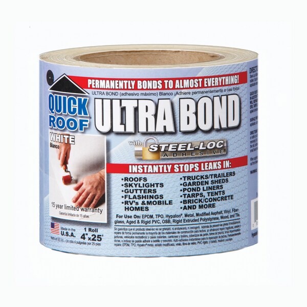 Cofair Quick Roof Ultra Bond, White, 4"X25'' - UBW425