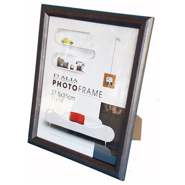 Italia Italia 11234 11 x 14 in. Medium Density Fiberboard Half Round Photo Frame; Black - Large - Pack of 3 - 11234