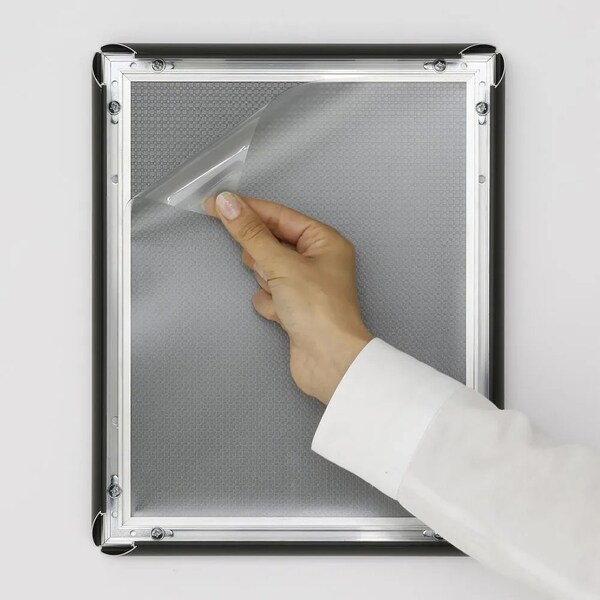 M&T Displays Snap Frame 8.5 in. X 11 in. Poster Size, 1 in. Black, Mitered Corner, 2PK - UCN255B081X7992