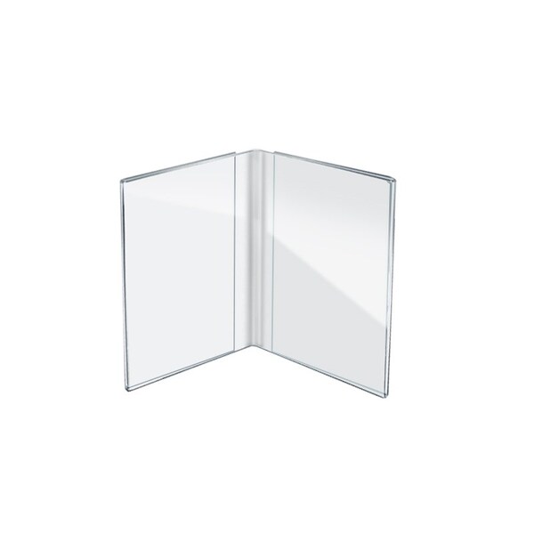 Azar Displays Clear Acrylic Double Photo Holder, Side by Side Dual Frame, Size 5'' W x 7'' H, 2PK - 107722-GS-2PK