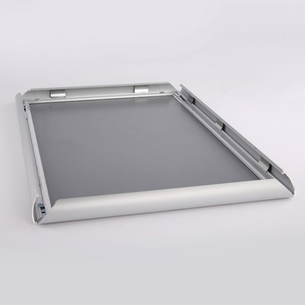 M&T Displays Snap Frame 8.5 in. x 11 in. Poster Size, 1 in. Silver, Mitered Corner - UCN255N081X2990