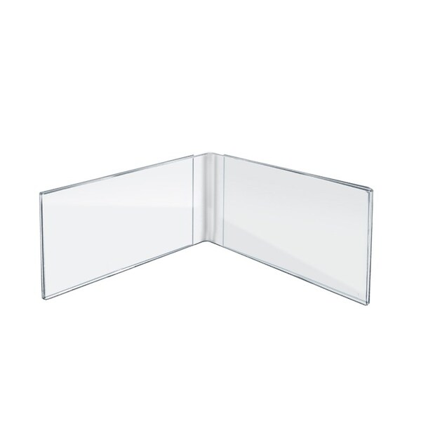 Azar Displays Clear Acrylic Double Photo Holder, Side by Side Dual Frame, Size 7'' W x 5'' H, 2PK - 107723-GS-2PK