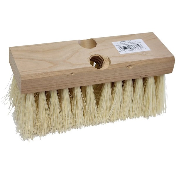The Brush Man 7 in Economy Roofing Brush, Tapered/Threaded Hdl Hole, 12PK - RWT-7TT