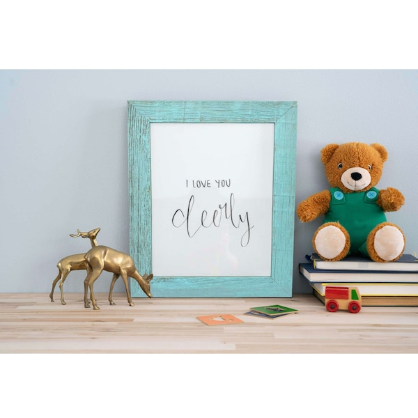 Barnwoodusa Rustic Farmhouse Reclaimed 8x8 Picture Frame (Robins Egg Blue) - 672713218982