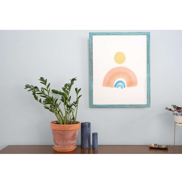 Barnwoodusa Rustic Farmhouse Reclaimed 8x8 Picture Frame (Robins Egg Blue) - 672713218982