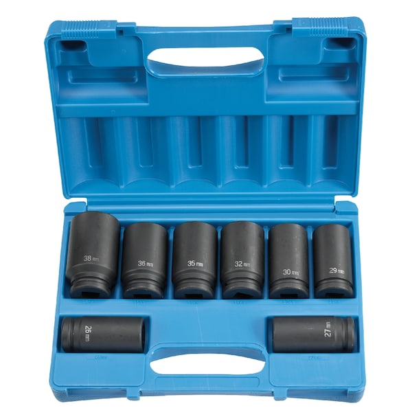 Grey Pneumatic 3/4" DRIVE 8 PIECE DEEP METRIC IM - GP8134MD