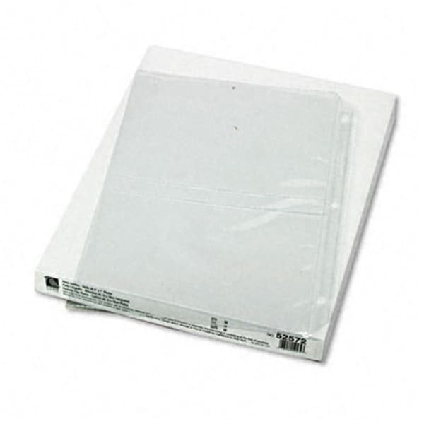 Relic Clear Photo Holders for Four 5 x 7 Photos  3-Hole Punched  11-1/4 x 8-1/2  50/bx - RE40556
