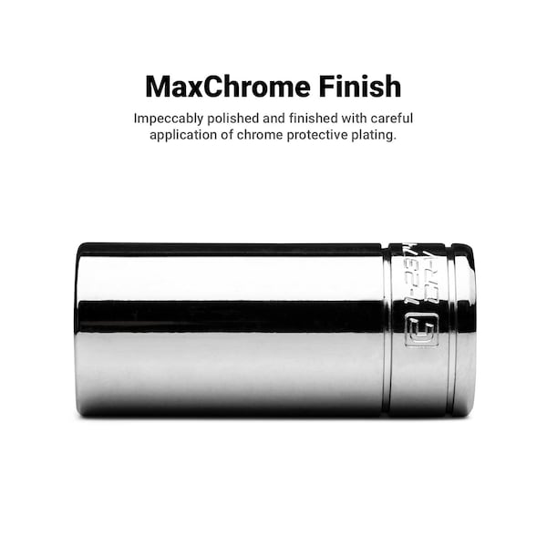 Capri Tools 38 Drive Deep Chrome Socket Set, 6Point, 8 to 22 mm, 15Pcs - CP12320-15MD