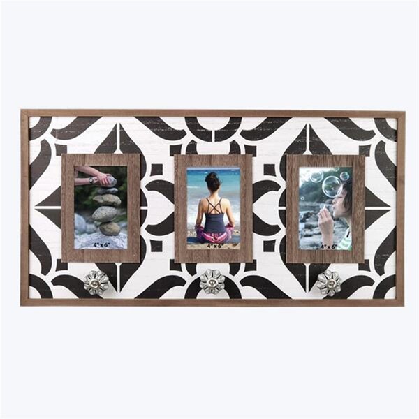 Youngs 4 x 6 in. Wood Collage Photo Frame, Black & White - 20883